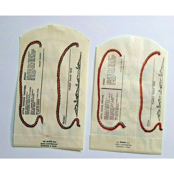 Vintage Halloween Candy Bags Western Cowboy Goblin Rustler With Rope 2 Different - Picture 4 of 7